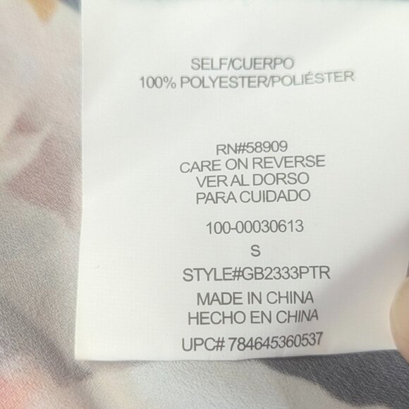 NWT Gianni Bini Choker Neck Black Floral Tunic Size Small - Picture 11 of 14